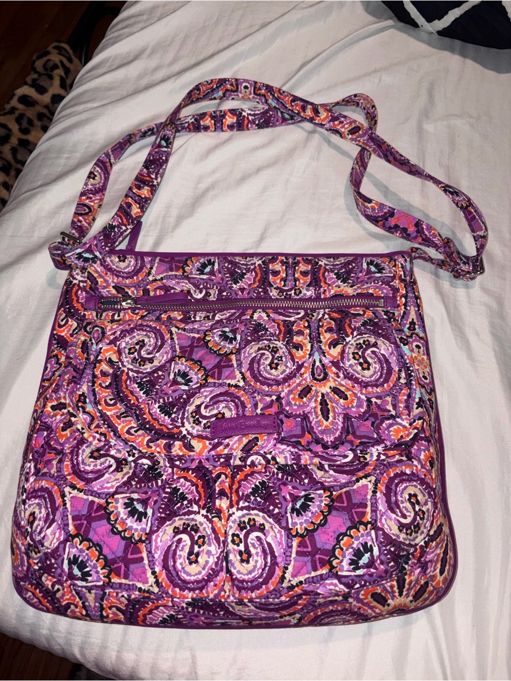 Purple Vera Bradley Paisley Crossbody Bag - Women's Shoulder Bag